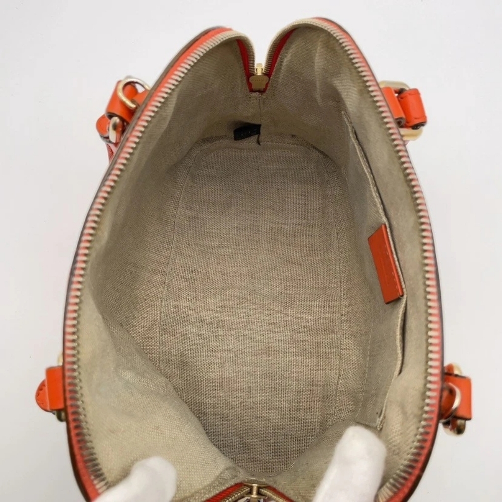Gucci Microguccissima Mini Dome Satchel Handbag – Vibrant Orange - Picture 14 of 16